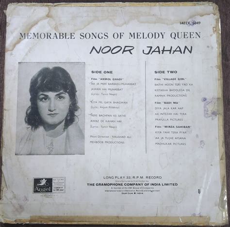 Noor Jehan Memorable Songs Of Melody Queen Noor Jehan Memorable