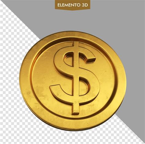 Premium Psd A Gold Coin With A Dollar Sign On It