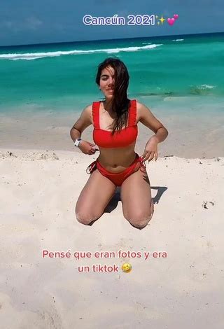 Sexy Valentina Shows Cleavage In Red Bikini At The Beach Sexyfilter