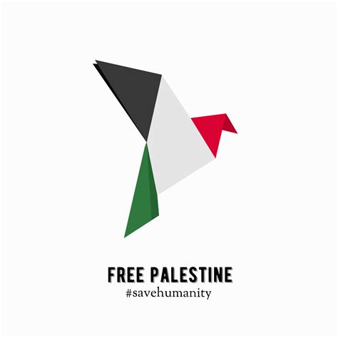 illustration vector of origami dove,symbol of peace,free palestine and