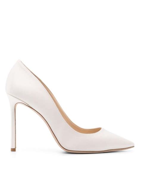 Jimmy Choo Romy Mm Satin Pumps In White Lyst