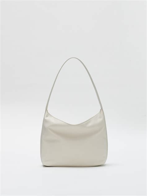 Mini Pulpy Hobo Bag Nylon Ivory