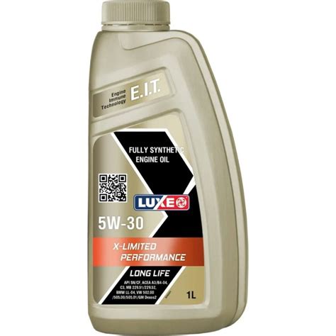 Моторное масло LUXE X-limited performance 5w-30, с3, 1 л 130364 ...