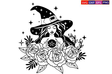 Witch Girl Svg Witchcraft Svg Graphic By Dev Teching Creative Fabrica