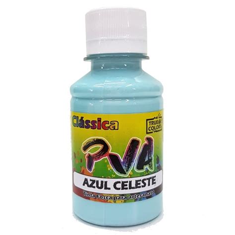 Tinta Pva Fosca Azul Celeste Ml True Colors