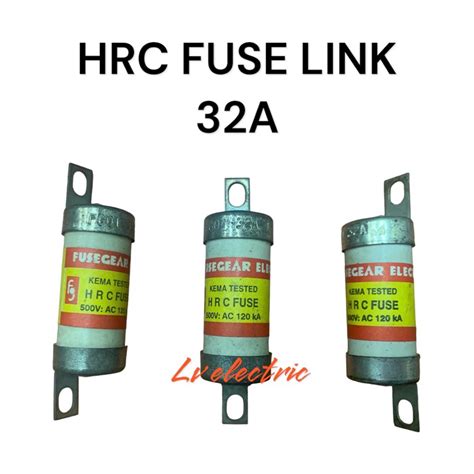 Fusegear Electric A Hrc Fuse Link Cut Our Fuse Pcs Shopee Malaysia