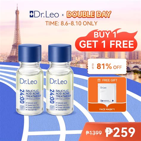 [2pcs]dr Leo Acne Essence Salicylic Acid Anti Acne Serum 10ml Shopee