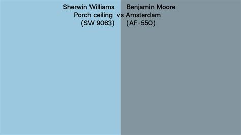 Sherwin Williams Porch Ceiling Sw 9063 Vs Benjamin Moore Amsterdam