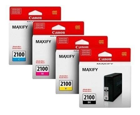 JUEGO 4 CARTUCHOS CANON MAXIFY 2100 SoluCom Centro De Servicio