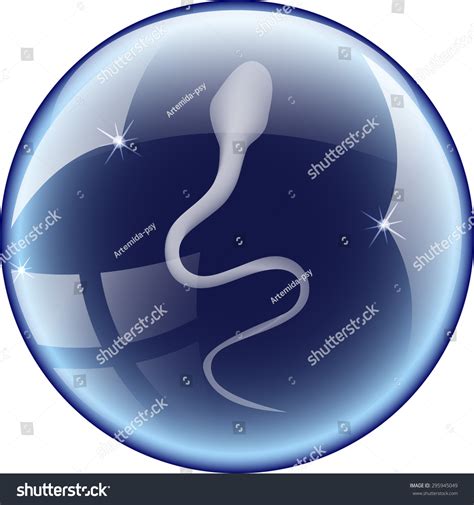 Vektor Stok Illustration Male Sex Cells Sperm Fertilization Tanpa