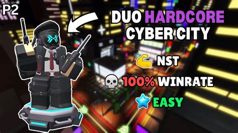 DUO HARDCORE ON CYBER CITY Tower Defense Simulator YouTube