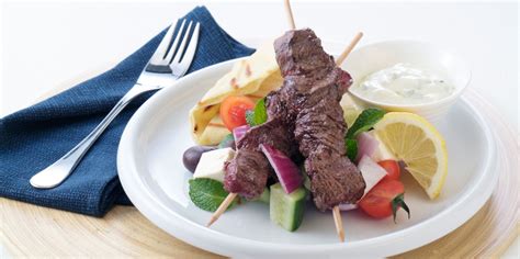 K Roo Spicy Kangaroo Kebabs Garlic Yoghurt