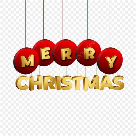 Merry Christmas Decoration Vector Art Png Merry Christmas Text Hanging