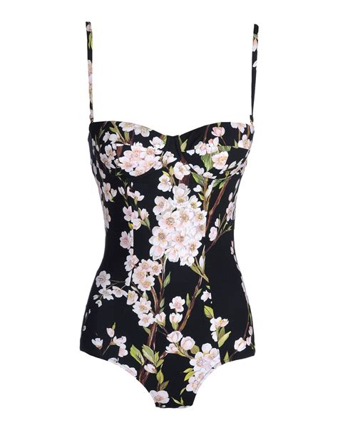 Dolce And Gabbana Beachwear Cherry Blossom Swimsuit One Piece Swimsuit