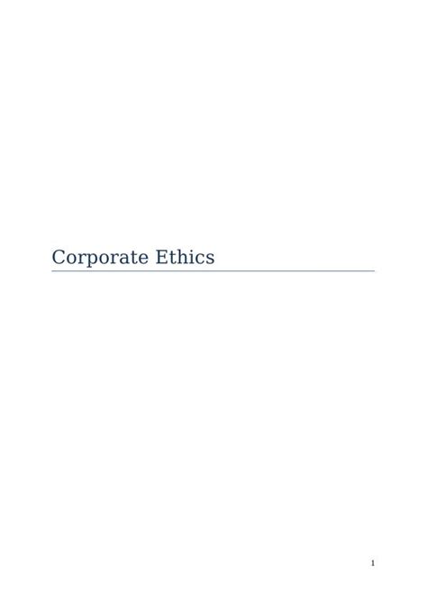 Corporate Ethics Assignment 2022