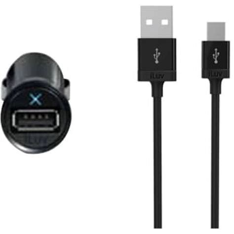 Iluv Iad225blk Micro Usb Car Charger With Mini Usb Cable