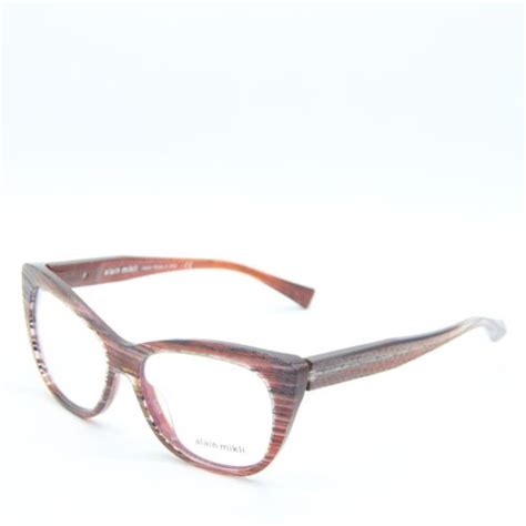 Alain Mikli A01346m Bod4 Red Brown Authentic Eyeglasses 52 15 Ebay