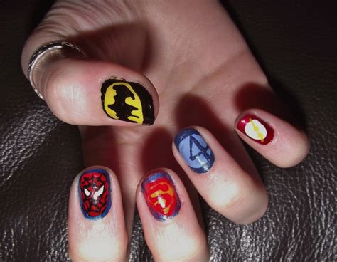 Superhero Nails Liga De La Justicia Dar En El Clavo U As Estampado