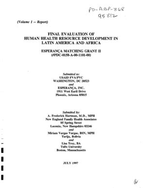 Fillable Online Pdf Usaid Final Evaluation Of Human Health Resource