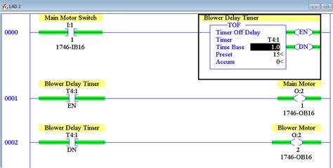 SLC 500 Off Delay Timer TOF Instruction Operation