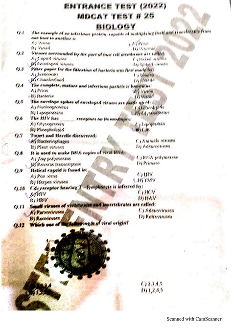 Solution Mdcat Practice Test Studypool