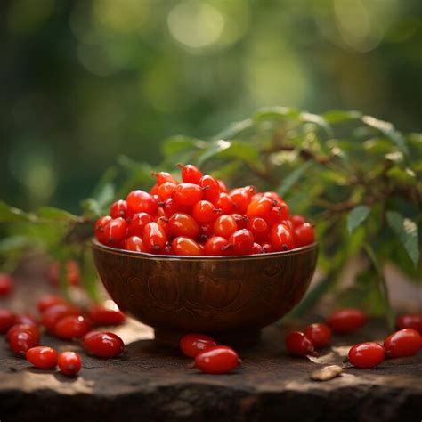 Premium Photo Superfood Elegance Vibrant Bowl Of Goji Berries