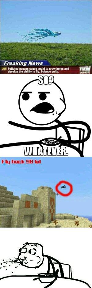 Minecraft Flying Squid Meme Minecraft Funny Funny Pictures