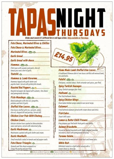 Menu At La Turka Bistro Rawtenstall Restaurant Rawtenstall