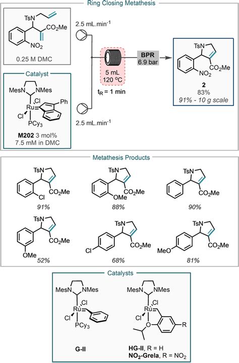 Synthesis of pyrrole derivatives via continuous‐flow RCM. | Download ...