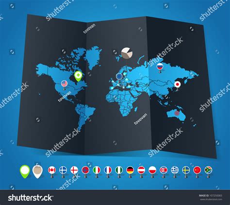 Flags Different Countries Symbols Flags Stock Vector (Royalty Free ...