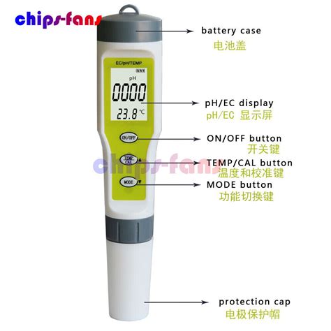 Digital Ph Ec Tds Temp Tester Water Quality Monitor Water Ph Meter Test