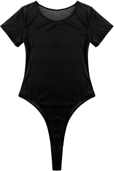 Vastwit Womens See Through Mesh Sheer Bodysuit Teddy High