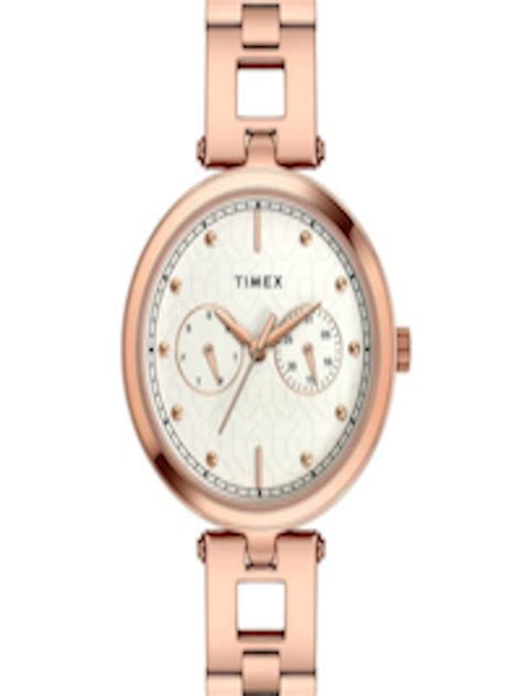 Buy Timex Women Brass Embellished Dial And Stainless Steel Bracelet Style Analog Watch Twel16602