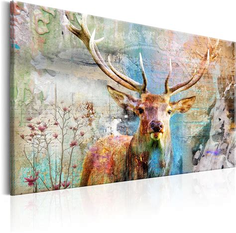 Murando Impression Sur Toile Intissee Cerf X Cm Tableau Tableaux