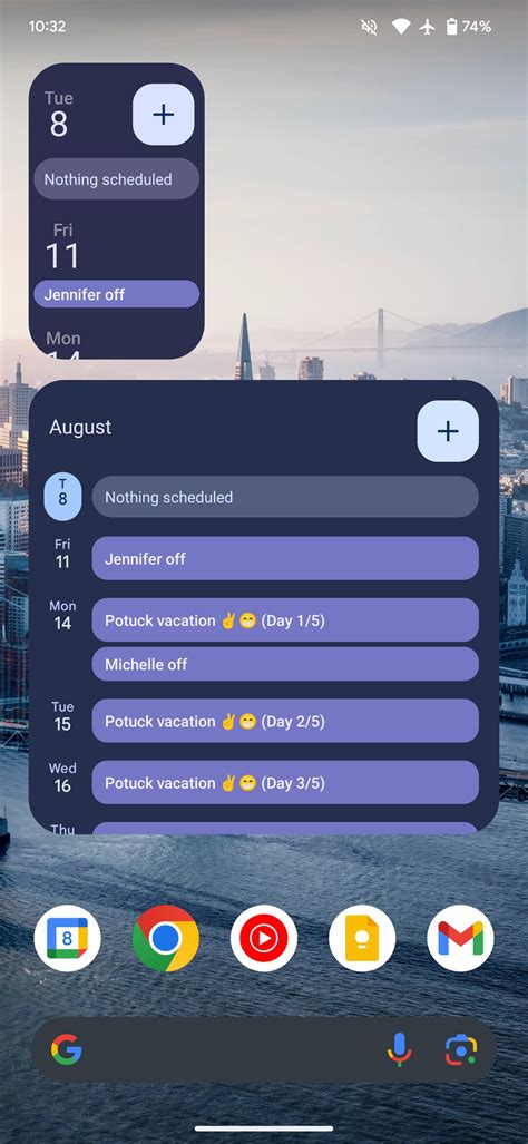 Google Calendar rolls out Material You widget redesign