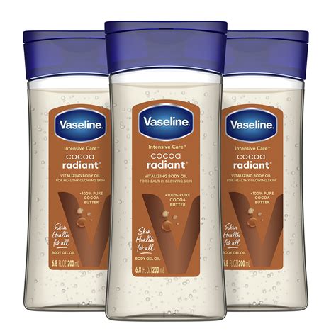 Vaseline Intensive Care Cocoa Radiant For Glowing Skin 3 Count Body Gel