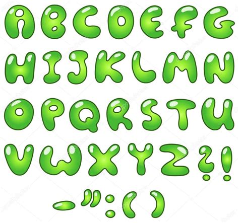 Eco Bubble Alphabet Stock Vector Yayayoyo