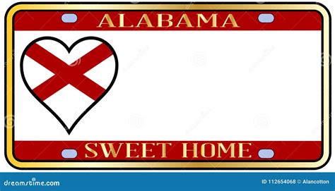 Alabama State License Plate Stock Vector - Illustration of blank ...