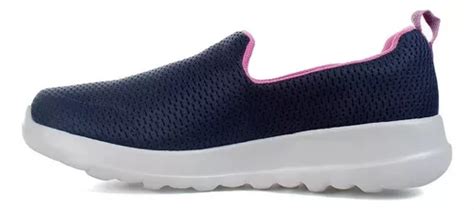 Tenis Feminino Skechers Go Walk Joy Marinho Roxo Parcelamento Sem Juros