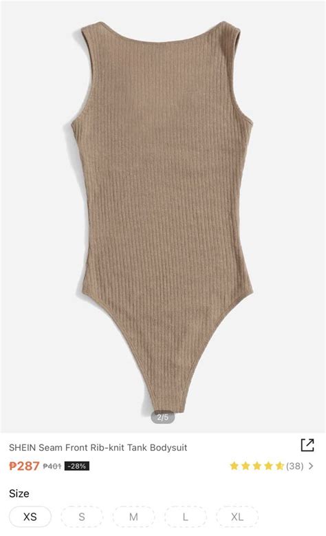 SHEIN Bodysuit Nude Neutral Minimalist On Carousell