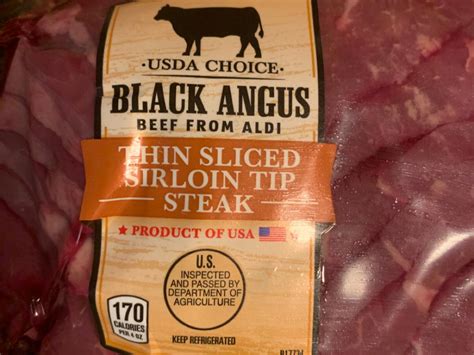 Thin Sliced Sirloin Tip Steak Black Angus Nutrition Facts Eat This Much