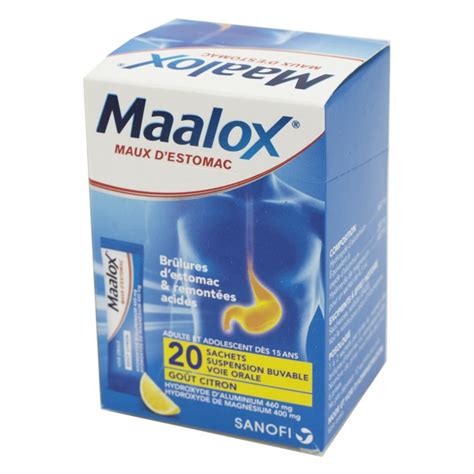 Maalox Maux D Estomac Suspension Buvable Citron En Sachet Dose Bo T