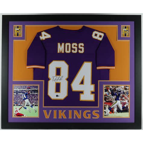 Randy Moss Signed X Custom Framed Jersey Display Beckett