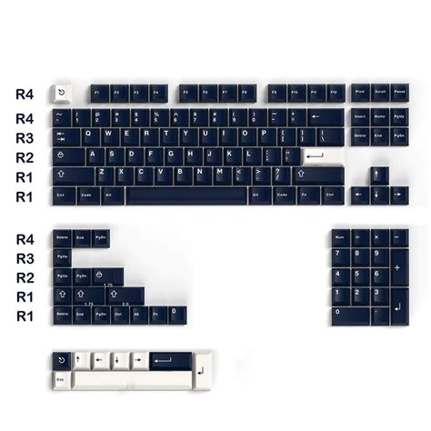 Set Keycaps Dark Blue ABS Double Shot Stiutech