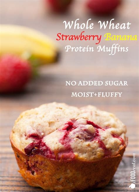 Whole Wheat Strawberry Banana Protein Muffins Lillian Byrd