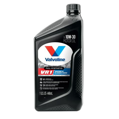 Valvoline Vr1 Racing Synthetic 10w 30 Motor Oil 1 Qt