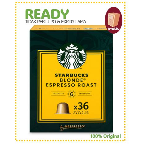 Jual Starbucks By Nespresso Compatible Capsules Blonde Espresso Roast 36 Pack Kapsul Kopi