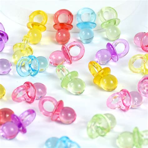 Mini Perles De Sucette Multicolores En Acrylique Transparent D Coration