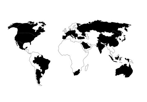 g20 member countries hand drawn map 8478856 Vector Art at Vecteezy