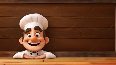 Cheerful Chef Cartoon Restaurant S Delighted Culinary Expert In Crisp ...